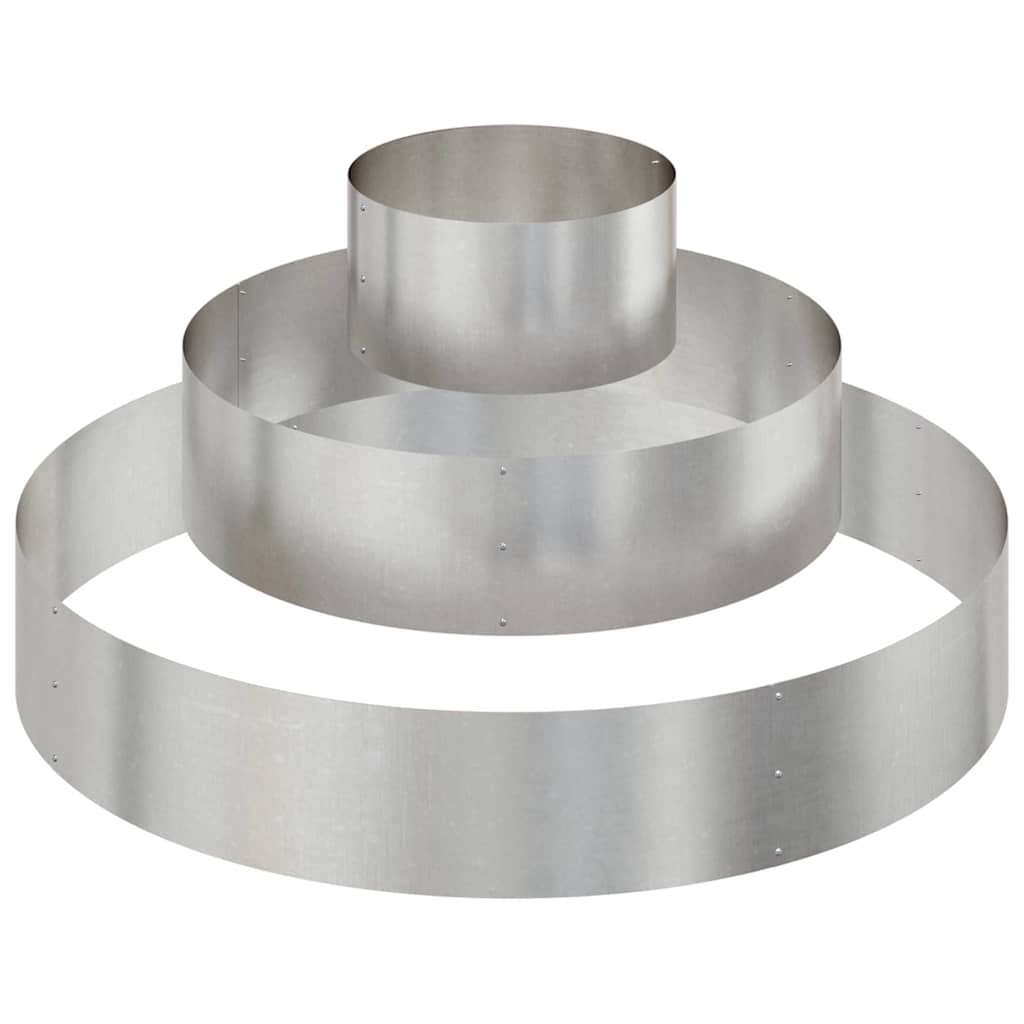 Vaso da giardino-Fioriera da Esterno-Contenitore per Piante Argento 120 x 120 x 20 cm Acciaio inossidabile