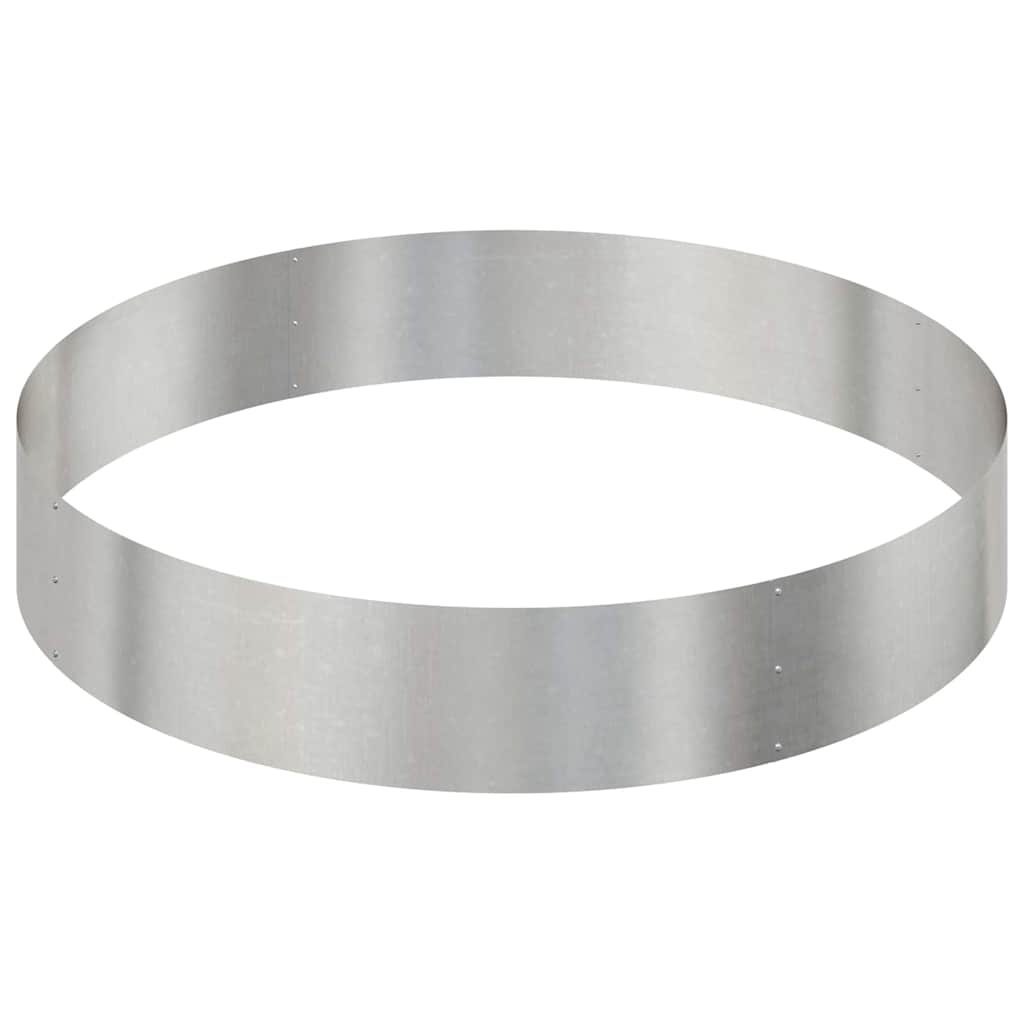 Vaso da giardino-Fioriera da Esterno-Contenitore per Piante Argento 120 x 120 x 20 cm Acciaio inossidabile