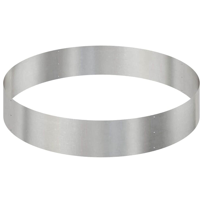 Vaso da giardino-Fioriera da Esterno-Contenitore per Piante Argento 120 x 120 x 20 cm Acciaio inossidabile