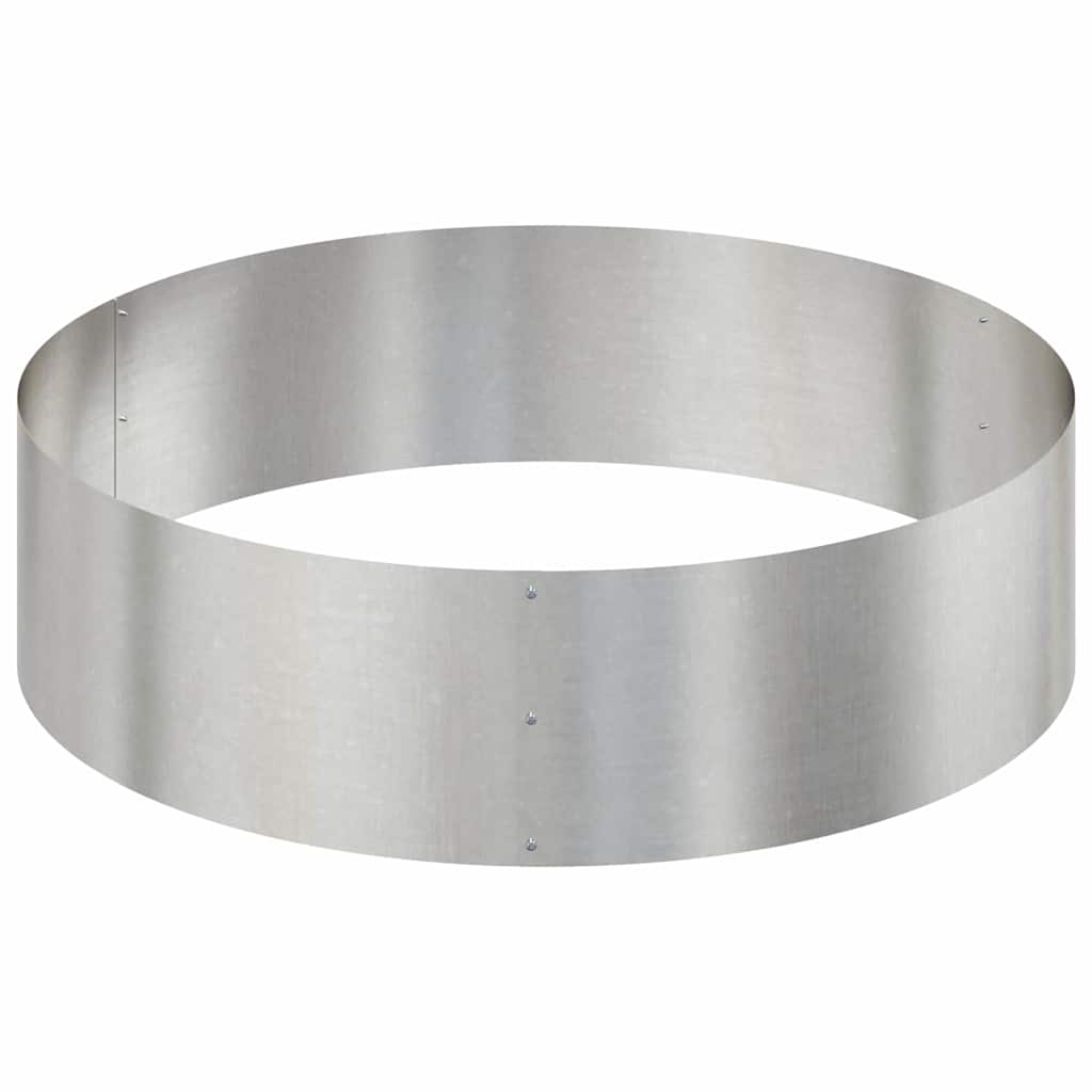 Vaso da giardino-Fioriera da Esterno-Contenitore per Piante Argento 120 x 120 x 20 cm Acciaio inossidabile