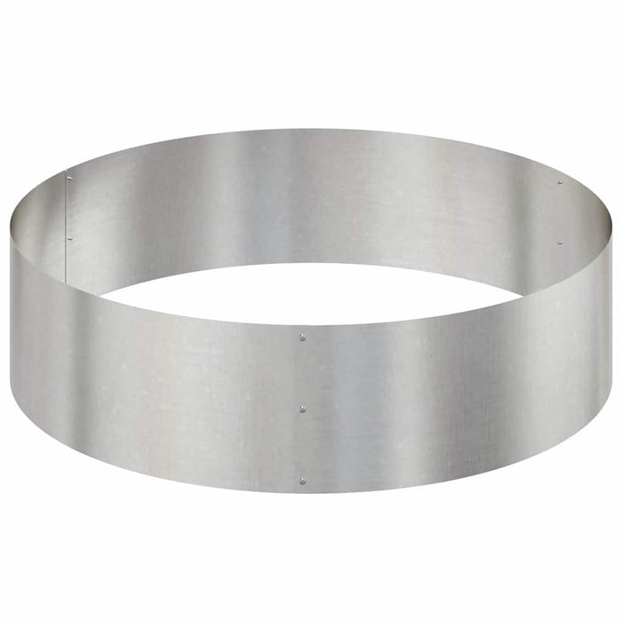 Vaso da giardino-Fioriera da Esterno-Contenitore per Piante Argento 120 x 120 x 20 cm Acciaio inossidabile