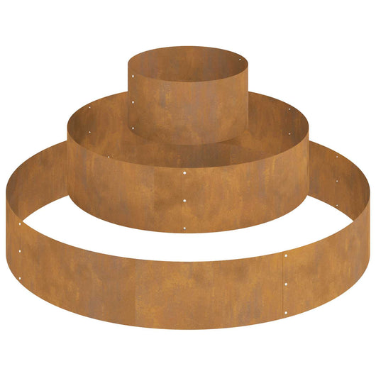 Vaso da giardino-Fioriera Esterno-Contenitore per Piante Marrone 120 x 120 x 20 cm Acciaio CorTen