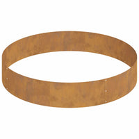 Vaso da giardino-Fioriera Esterno-Contenitore per Piante Marrone 120 x 120 x 20 cm Acciaio CorTen