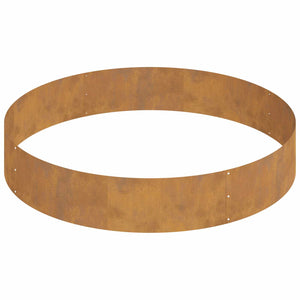 Vaso da giardino-Fioriera Esterno-Contenitore per Piante Marrone 120 x 120 x 20 cm Acciaio CorTen