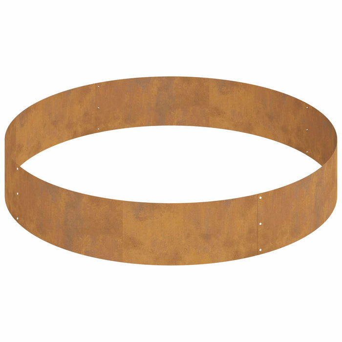 Vaso da giardino-Fioriera Esterno-Contenitore per Piante Marrone 120 x 120 x 20 cm Acciaio CorTen