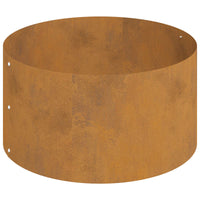 Vaso da giardino-Fioriera Esterno-Contenitore per Piante Marrone 120 x 120 x 20 cm Acciaio CorTen