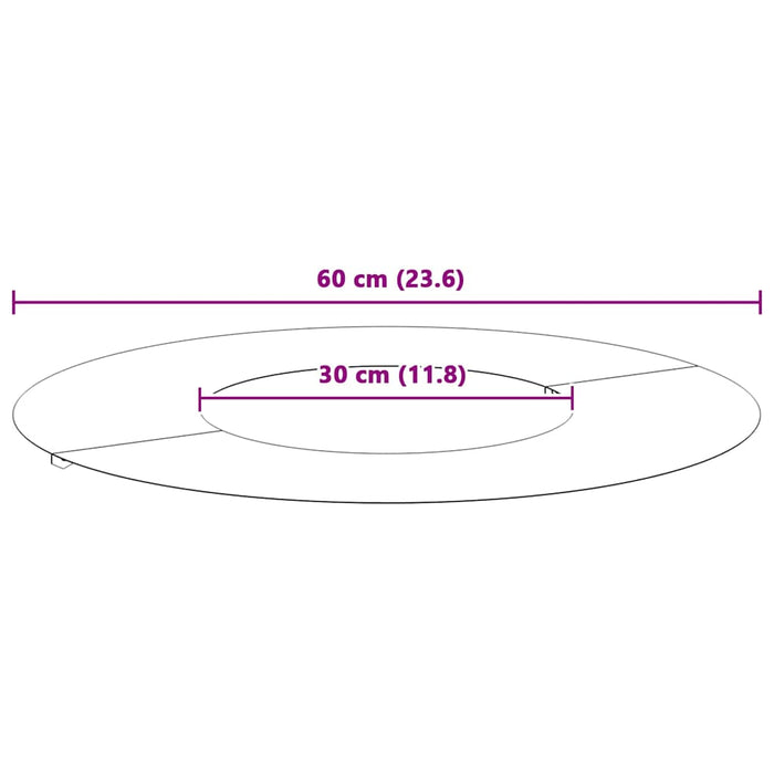 Anello piatto per albero Nero Ø30 / 60 cm Acciaio 873662