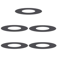 Anelli di Albero Piatto 5 pcs Nero Ø30 / 60 cm Acciaio 873663