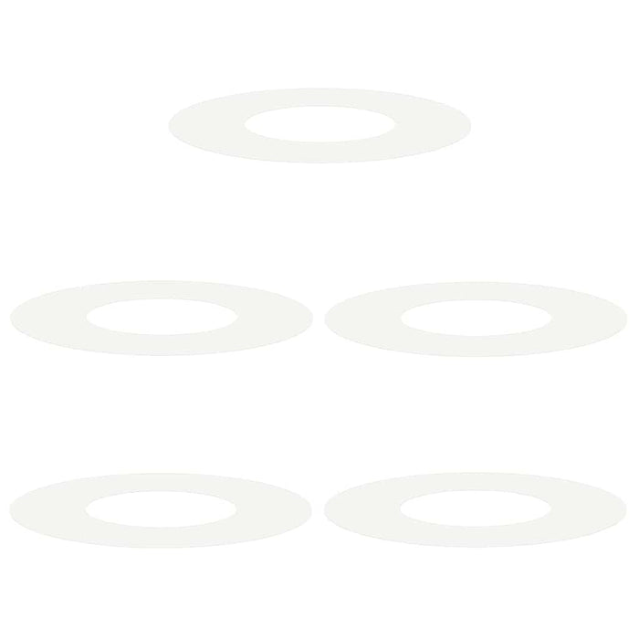 Anelli di Albero Piatto 5 pcs Bianco Ø30 / 60 cm Acciaio 873665