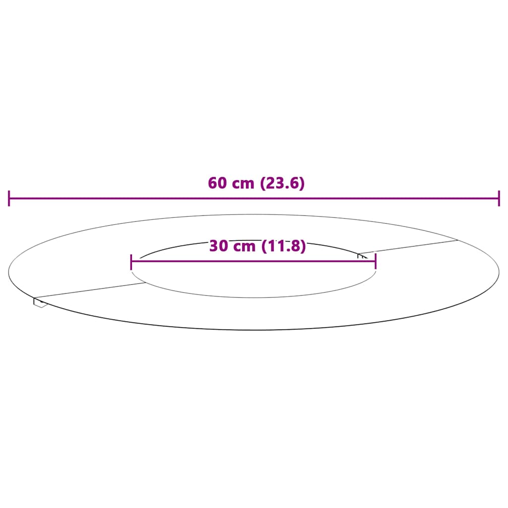 Anelli di Albero Piatto 5 pcs Antracite Ø30 / 60 cm Acciaio 873667