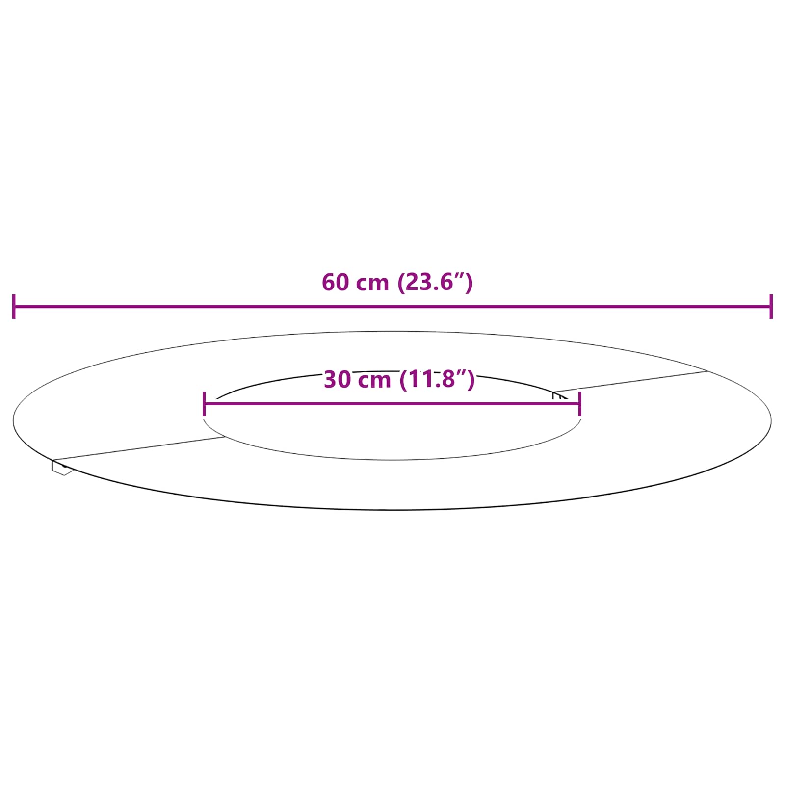 adatto per Anelli d'Albero Piatto 5 pcs Marrone Ø30 / 60 cm 873675