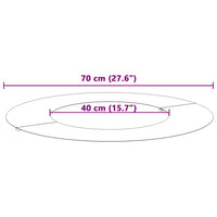 Anello piatto per albero Nero Ø40 / 70 cm Acciaio 873676