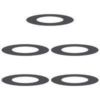 Anelli di Albero Piatto 5 pcs Nero Ø40 / 70 cm Acciaio 873677