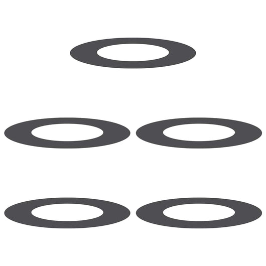 Anelli di Albero Piatto 5 pcs Nero Ø40 / 70 cm Acciaio 873677