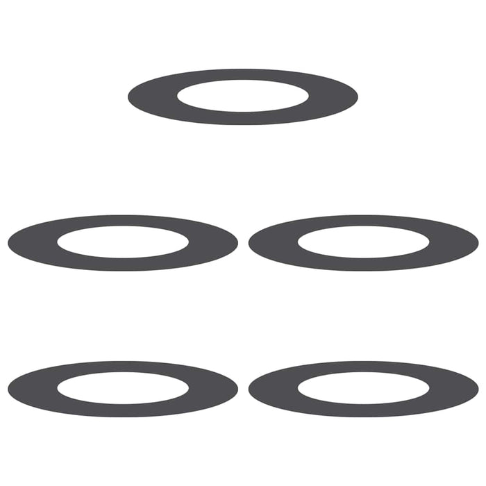 Anelli di Albero Piatto 5 pcs Nero Ø40 / 70 cm Acciaio 873677