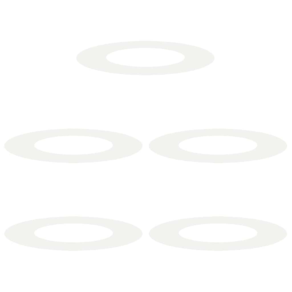 Anelli di Albero Piatto 5 pcs Bianco Ø40 / 70 cm Acciaio 873679