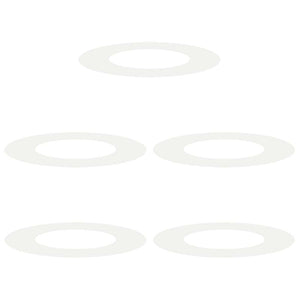 Anelli di Albero Piatto 5 pcs Bianco Ø40 / 70 cm Acciaio 873679