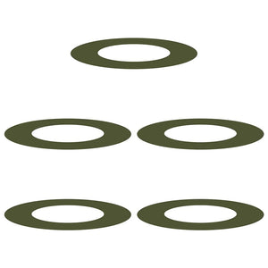 Anelli di Albero Piatto 5 pcs Oliver verde Ø40 / 70 cm Acciaio 873683