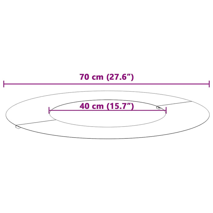 Anelli di Albero Piatto 5 pcs Oliver verde Ø40 / 70 cm Acciaio 873683