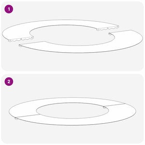 Anelli di Albero Piatto 5 pcs Argento Ø40 / 70 cm 873685