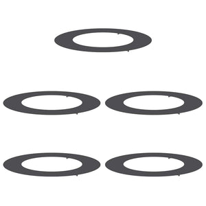 Anelli di Albero Piatto 5 pcs Nero Ø50 / 80 cm Acciaio 873691