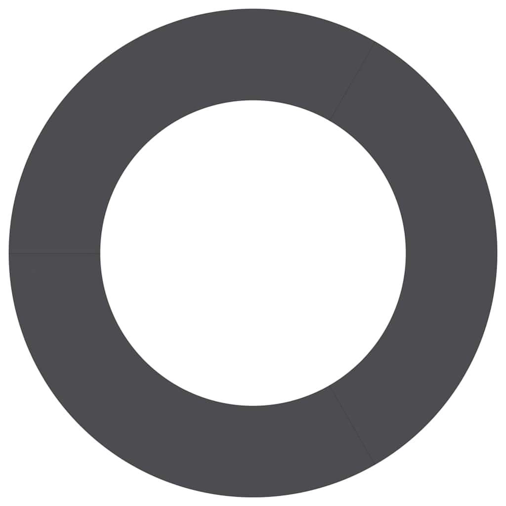 Anelli di Albero Piatto 5 pcs Nero Ø50 / 80 cm Acciaio 873691