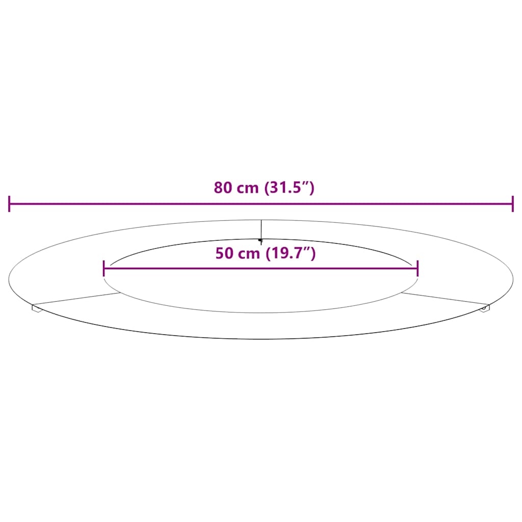 Anello piatto per albero Bianco Ø50 / 80 cm Acciaio 873692