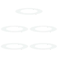 Anelli di Albero Piatto 5 pcs Bianco Ø50 / 80 cm Acciaio 873693