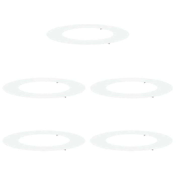 Anelli di Albero Piatto 5 pcs Bianco Ø50 / 80 cm Acciaio 873693