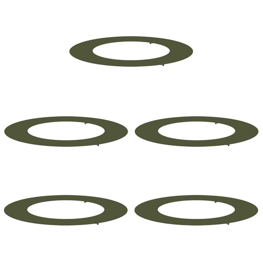 Anelli di Albero Piatto 5 pcs Oliver verde Ø30 / 60 cm Acciaio 873697