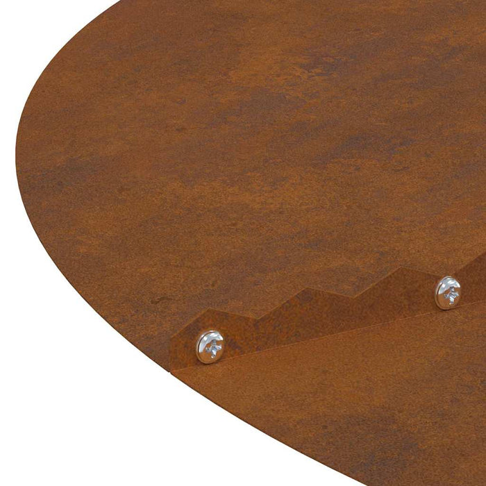 vidaXL Anello piatto per albero Marrone Ø50 / 80 cm acciaio corten