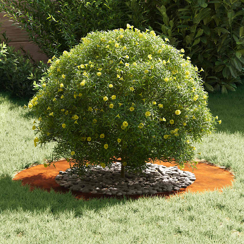 vidaXL Anello piatto per albero Marrone Ø50 / 80 cm acciaio corten