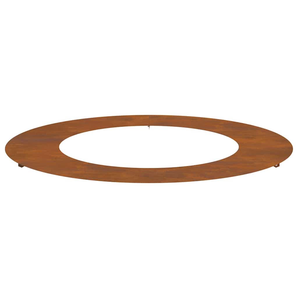 vidaXL Anello piatto per albero Marrone Ø50 / 80 cm acciaio corten