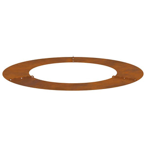 vidaXL Anello piatto per albero Marrone Ø50 / 80 cm acciaio corten