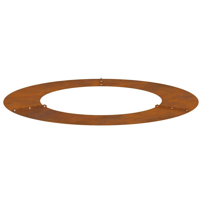 vidaXL Anello piatto per albero Marrone Ø50 / 80 cm acciaio corten
