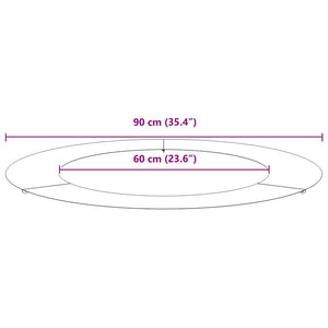 Anelli di Albero Piatto 5 pcs Bianco Ø60 / 90 cm Acciaio 873707