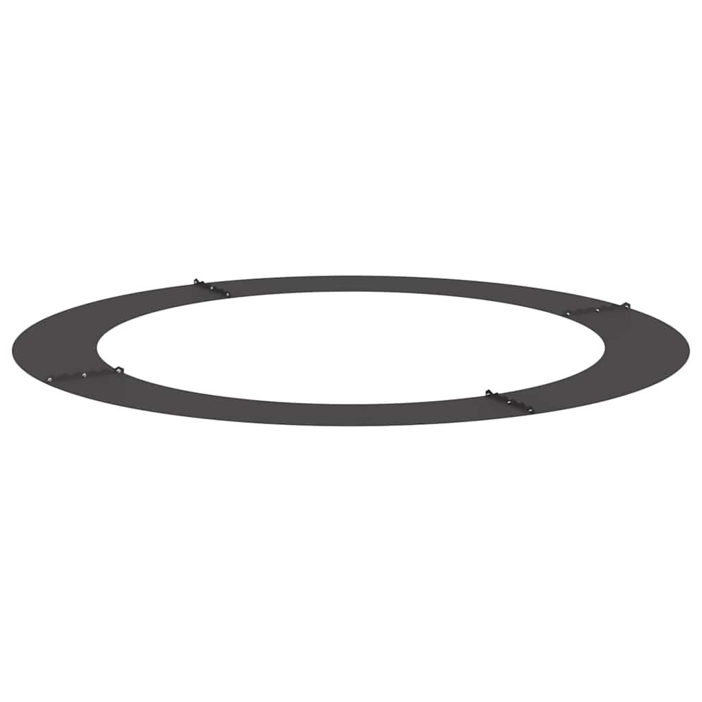 Anelli di Albero Piatto 5 pcs Nero Ø90 / 120 cm Acciaio 873719