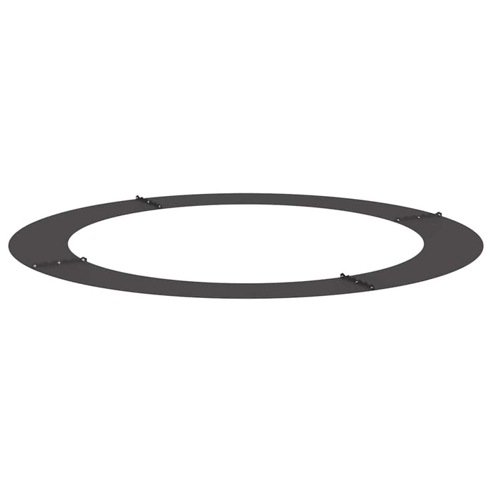 Anelli di Albero Piatto 5 pcs Nero Ø90 / 120 cm Acciaio 873719