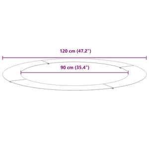 vidaXL Anelli di Albero Piatto 5 pcs Nero Ø90 / 120 cm Acciaio
