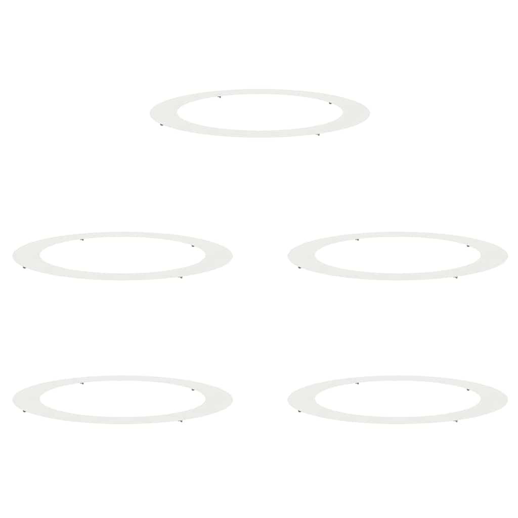 Anelli di Albero Piatto 5 pcs Bianco Ø90 / 120 cm Acciaio 873721