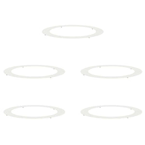 Anelli di Albero Piatto 5 pcs Bianco Ø90 / 120 cm Acciaio 873721