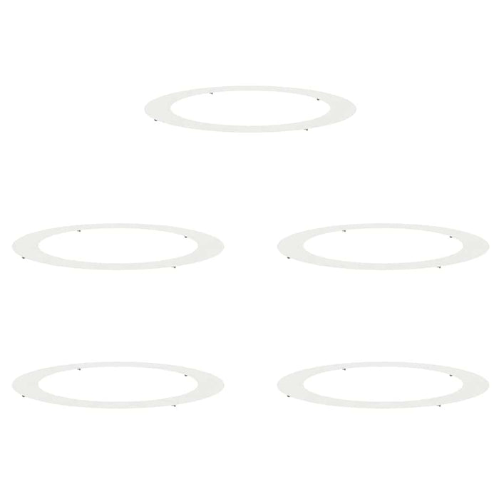 Anelli di Albero Piatto 5 pcs Bianco Ø90 / 120 cm Acciaio 873721