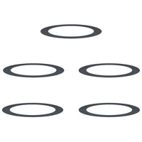 Anelli di Albero Piatto 5 pcs Antracite Ø90 / 120 cm Acciaio 873723