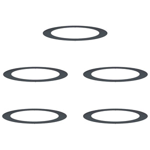 Anelli di Albero Piatto 5 pcs Antracite Ø90 / 120 cm Acciaio 873723