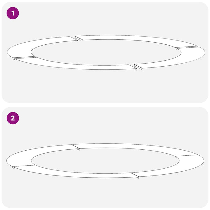 Anelli di Albero Piatto 5 pcs Argento Ø90 / 120 cm 873727