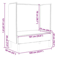 Divano alto Nero 109 x 56 x 121 cm Tessuto 42010834