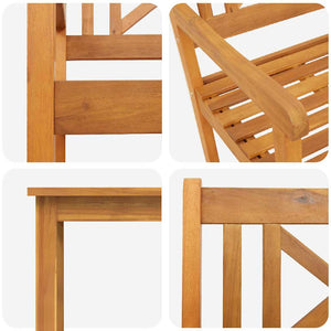 Set da pranzo da giardino 7 pcs Legno naturale 180 x 90 x 75 cm 3375660