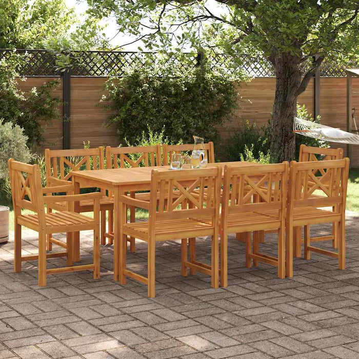 Set da pranzo da giardino 9 pcs Marrone 180 x 90 x 75 cm 3375661