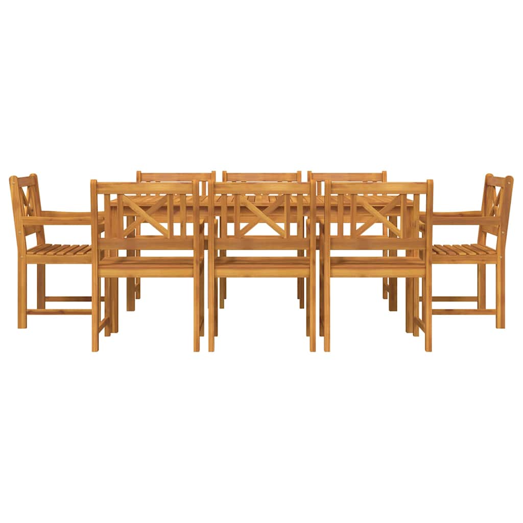 Set da pranzo da giardino 9 pcs Marrone 180 x 90 x 75 cm 3375661