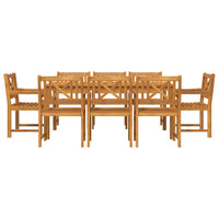 Set da pranzo da giardino 9 pcs Marrone 180 x 90 x 75 cm 3375661